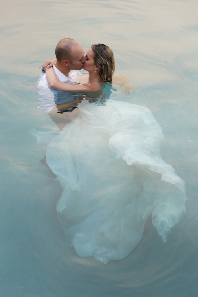 Water Trash the Dress | Water Wedding Portraits